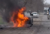 Под Бишкеком сгорел Range Rover - видео