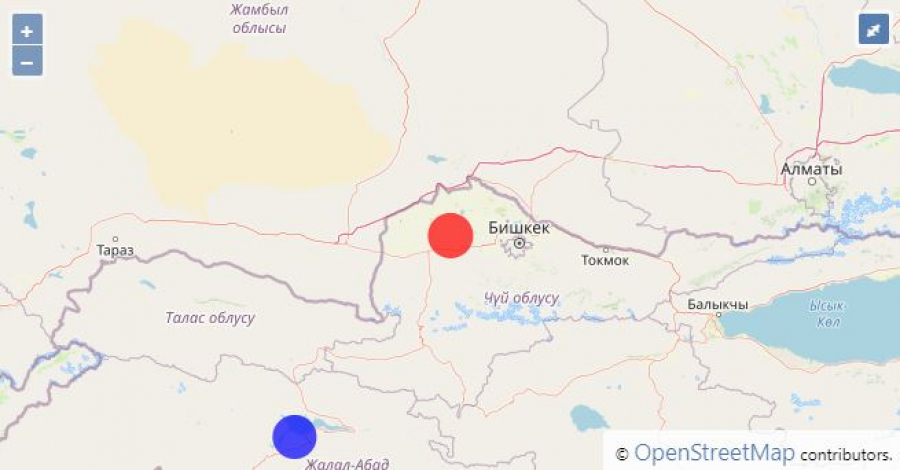 В Чуйской области произошло землетрясение