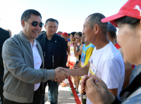 Садыр Жапаров дал старт IX международному марафону Run the Silk road — Shanghai Cooperation Organization (фото)