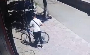 В Московском районе задержали велосипедного вора - видео