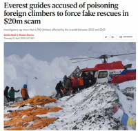 Туристов на Эвересте травили свои же гиды, чтобы заработать на их спасении