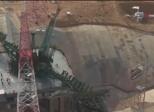 На космодроме Байконур обрушилась часть конструкции на стартовой площадке