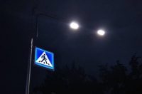 В Бишкеке некоторые пешеходные переходы теперь освещены (фото)
