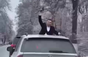 В Джалал-Абаде участник свадебного кортежа устроил стрельбу - видео