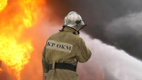 В центре Бишкека загорелось кафе (видео)