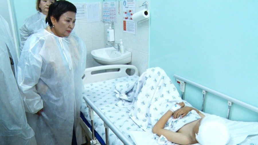 Депутаты ЖК посетили в больнице детей, пострадавших в результате трагедии в Сузаке