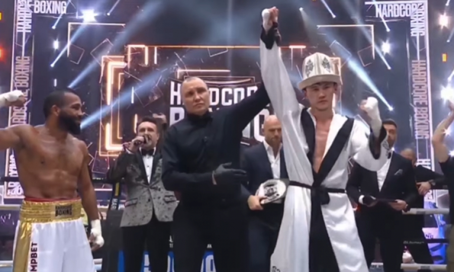Кыргызстанец Самат Абдрахманов стал чемпионом в лиге профессионального бокса Hardcore Boxing