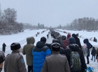 Мигранты из Кыргызстана поучаствовали в церемонии к 75-летию освобождения Ленинграда от блокады в Петербурге