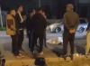 В Бишкеке водовоз переехал парня на скутере (видео)