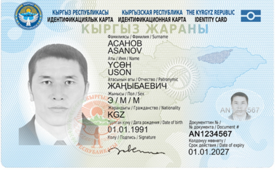 Фамилии киргизов. ID Card Кыргызстан. ИД карта Киргизия.