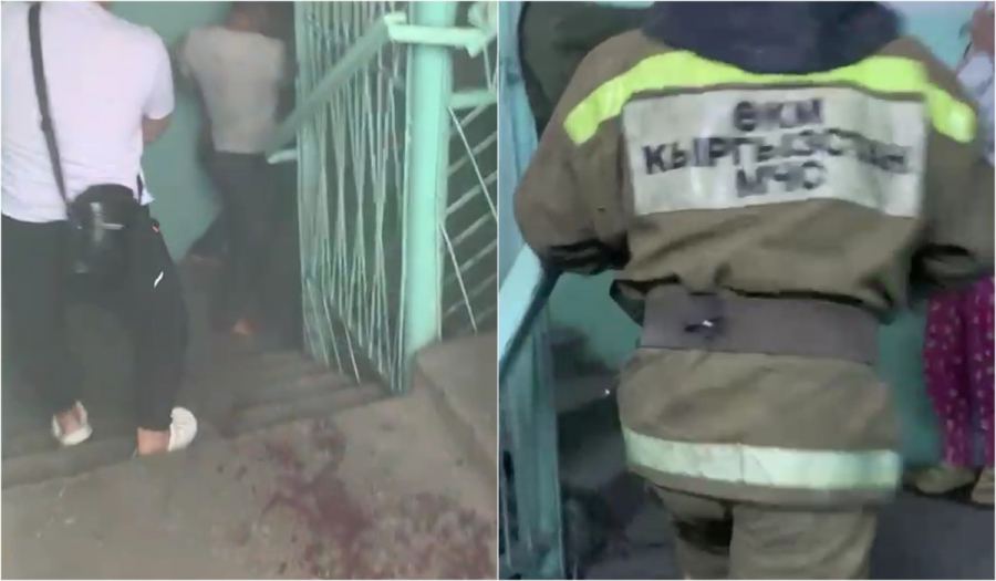 Все в дыму, кровь на лестнице - видео из высотки на Фучика, где ...