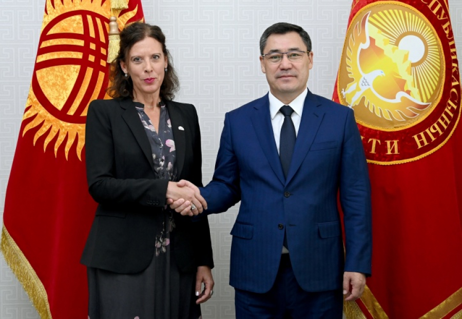 Садыр Жапаров принял новоназначенного Постоянного координатора системы ООН в Кыргызстане Антье Граве