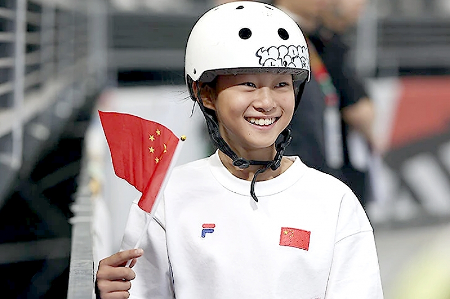 Самой молодой участницей Олимпиады-2024 стала 11-летняя скейтбордистка