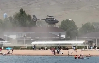 В соцсетях гадают, кто прилетел на вертолете МЧС в центр отдыха «Париж» - видео