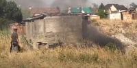 В 11 микрорайоне Бишкека пожар (видео)