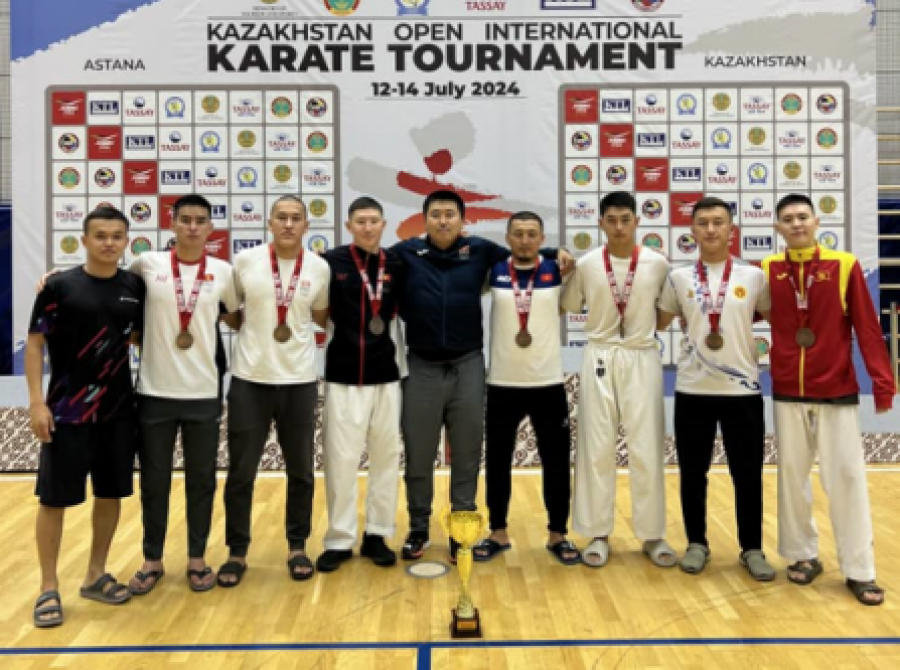 Сборная команда Бишкека по каратэ-до WKF завоевала медали на «Kazakhstan Open 2024»