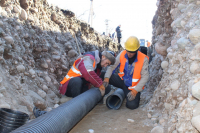 Жилмассив &laquo;Кок-Жар&raquo; подключают к канализационным сетям