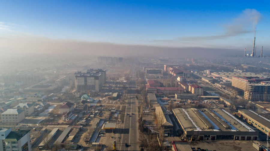 Бишкек накрыла пылевая завеса из-за изменений погодных условий