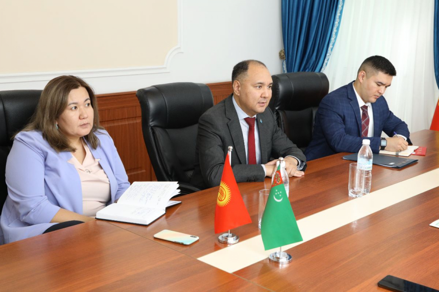 Первый замминистра МИД Нуран Ниязалиев встретился с послом Туркменистана в КР Шадурды Мередовым