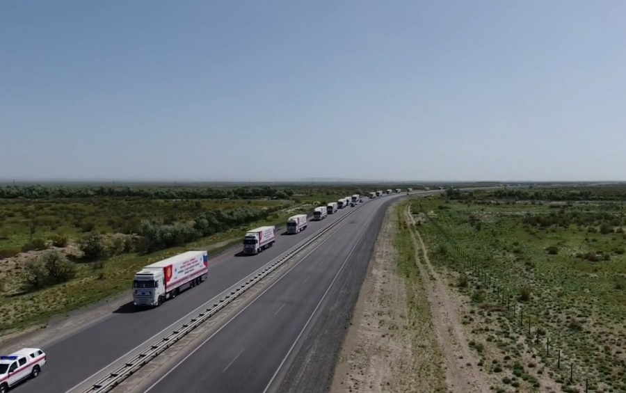 Кыргызстан направил 350 тонн гумпомощи в Оренбургскую область (видео)