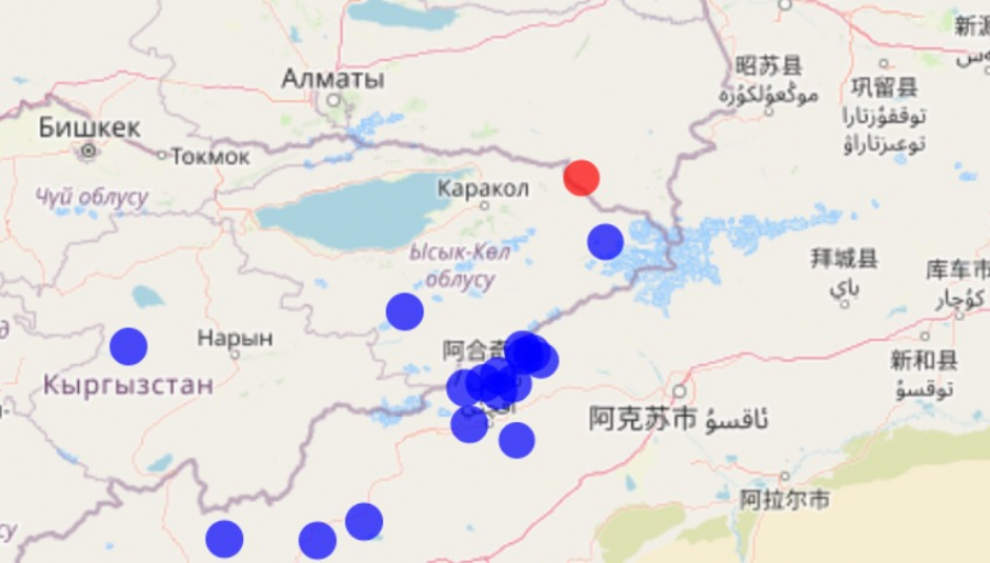 На кыргызско-казахской границе произошло землетрясение